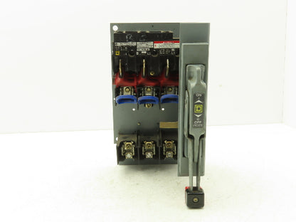 Square D 9422 EQ3198 Fusible Disconnect Switch 30A 3-Pole Flange-Mount w/Handle