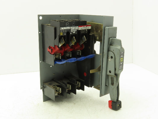 Square D 9422 EQ3198 Fusible Disconnect Switch 30A 3-Pole Flange-Mount w/Handle