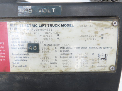 Hyster E50XM-33 Forklift Front Dual Wheel Drive Axle Assembly 6-Lug & Park Brake