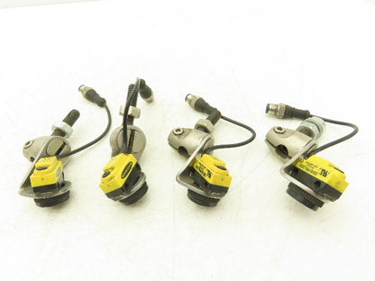 Banner QS18VP6LDQ5 Photoelectric Sensor 300mm 4-Pin  w/Bracket  Lot of 4