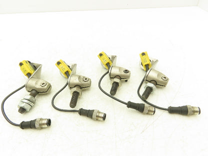 Banner QS18VP6LDQ5 Photoelectric Sensor 300mm 4-Pin  w/Bracket  Lot of 4