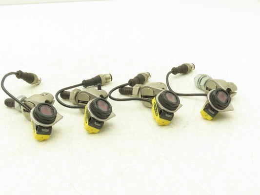 Banner QS18VP6LDQ5 Photoelectric Sensor 300mm 4-Pin  w/Bracket  Lot of 4