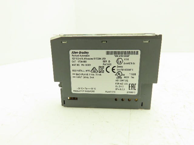 Allen Bradley 1734-IB8 Point I/O 8Pt Digital Input Module 24VDC Ser D Lot of 7