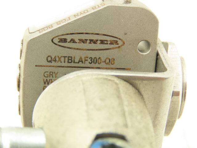 Banner Q4XTBLAF300-Q8 Photoelectric Laser Proximity Sensor w/Mounting Bracket