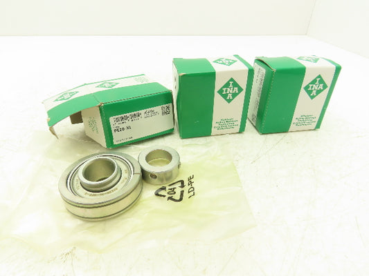 X-Life PE20-XL INA PE20-XL Radial Ball Bearing With Locking Collar Lot of 3