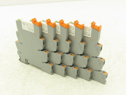 Phoenix Contact 2961105 Terminal Block Relay PLC-RPT-24DC/21 6A-250V Lot Of 5