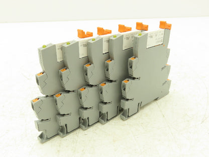 Phoenix Contact 2961105 Terminal Block Relay PLC-RPT-24DC/21 6A-250V Lot Of 5