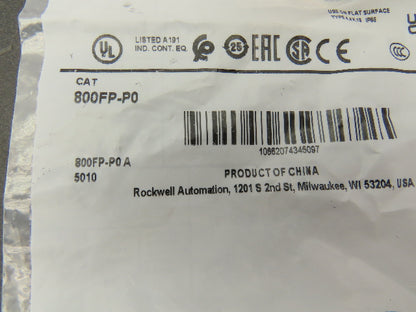 Allen Bradley 800FP-P0 Pilot Light/Amber Lens With Gasket Series A Lot of 5