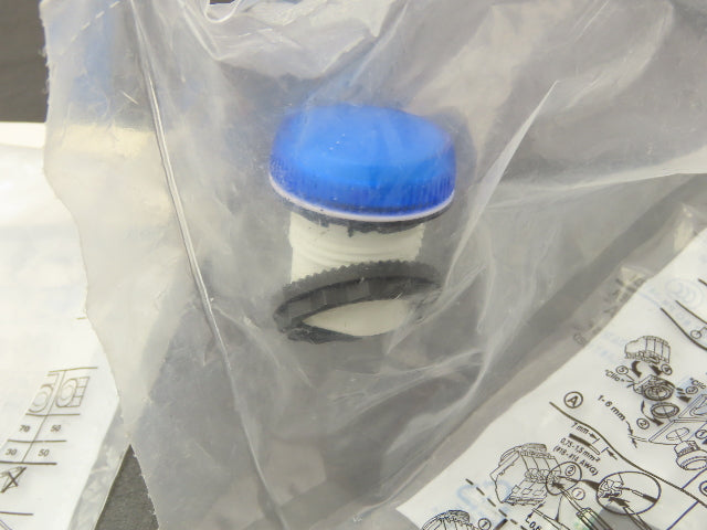 Allen Bradley 800FP-P6PN3W Push Button LED Pilot Light Blue 22.5 mm Lot of 2