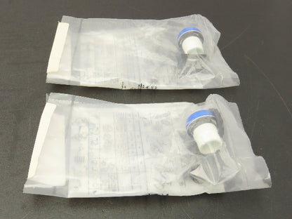 Allen Bradley 800FP-P6PN3W Push Button LED Pilot Light Blue 22.5 mm Lot of 2