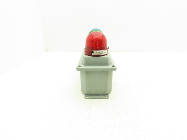 Federal Signal Indicator Light Enclosure Red Green Blue 4"x10"x 4" 24V AC/DC