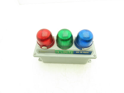 Federal Signal Indicator Light Enclosure Red Green Blue 4"x10"x 4" 24V AC/DC