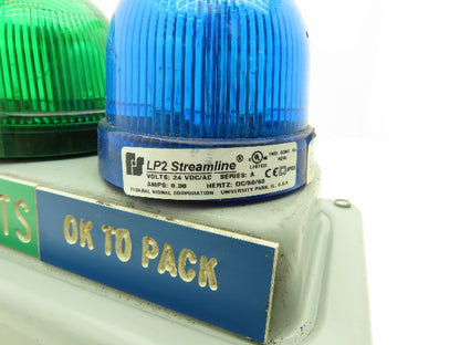 Federal Signal Indicator Light Enclosure Red Green Blue 4"x10"x 4" 24V AC/DC