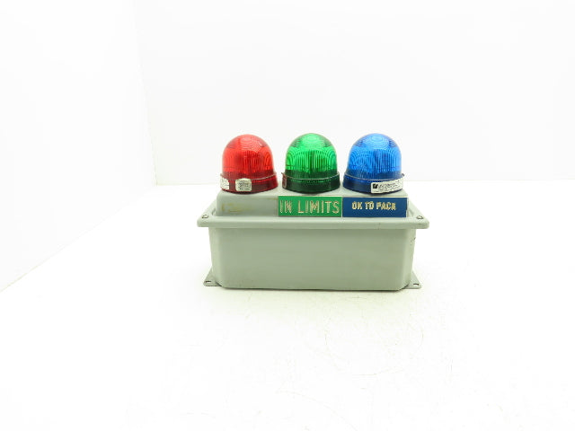 Federal Signal Indicator Light Enclosure Red Green Blue 4"x10"x 4" 24V AC/DC