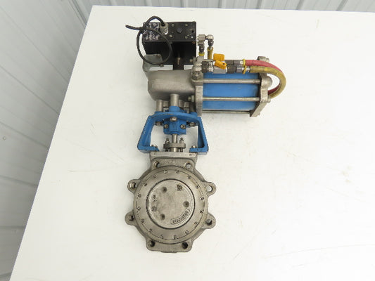 Jamesbury 6" Wafer Sphere Lugged Butterfly Valve w/Pneumatic Actuator ST-200B