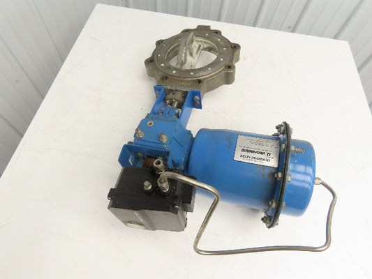 Jamesbury 316SS 8" Wafer Sphere Lugged Butterfly Valve w/Pneumatic Actuator QP3C