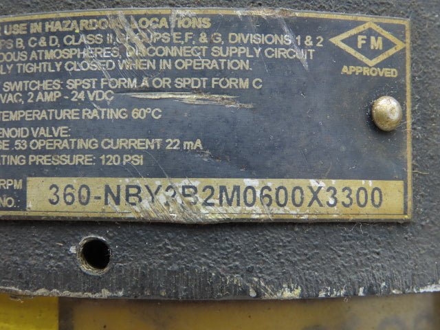 Falcon 360-NBY2B2M0600X3300 Electro Pneumatic Valve Positioner 24VDC 120 PSI