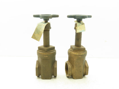 Nibco T-131 Bronze Gate Valve 2"NPT Threaded Rising Stem 300 WOG Lot of 2