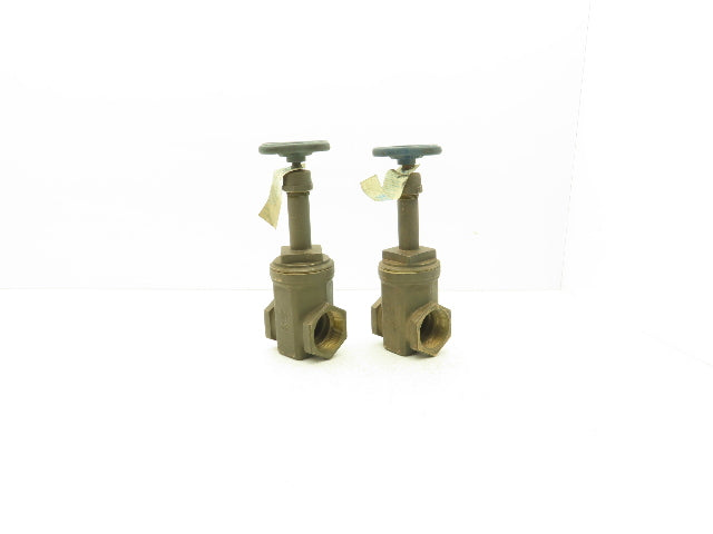 Nibco T-131 Bronze Gate Valve 2"NPT Threaded Rising Stem 300 WOG Lot of 2