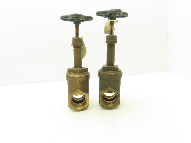 Nibco T-131 Bronze Gate Valve 2"NPT Threaded Rising Stem 300 WOG Lot of 2