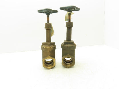 Nibco T-131 Bronze Gate Valve 2"NPT Threaded Rising Stem 300 WOG Lot of 2