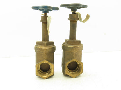 Nibco T-131 Bronze Gate Valve 2"NPT Threaded Rising Stem 300 WOG Lot of 2