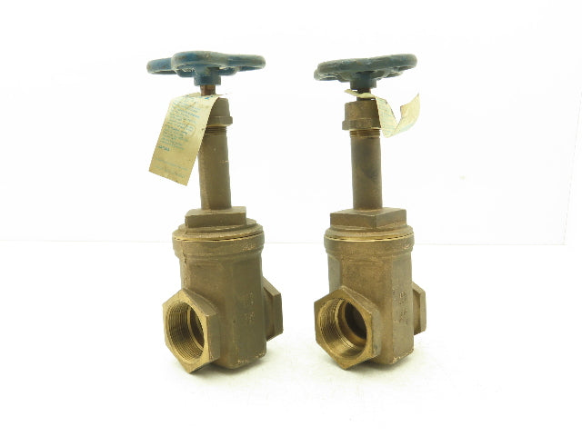 Nibco T-131 Bronze Gate Valve 2"NPT Threaded Rising Stem 300 WOG Lot of 2