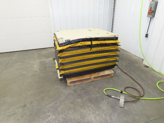 Airfloat Pneumatic Scissor Lift Table 4000lb 42x48" Top 24" Lift 32" Max Height