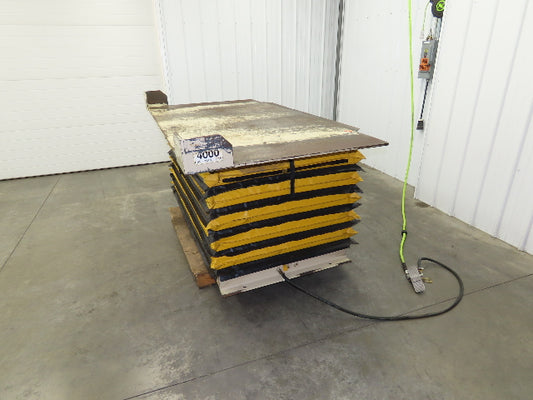 Airfloat Pneumatic Scissor Lift Table 4000lb 42x84" Top 24" Lift 35.5" Height