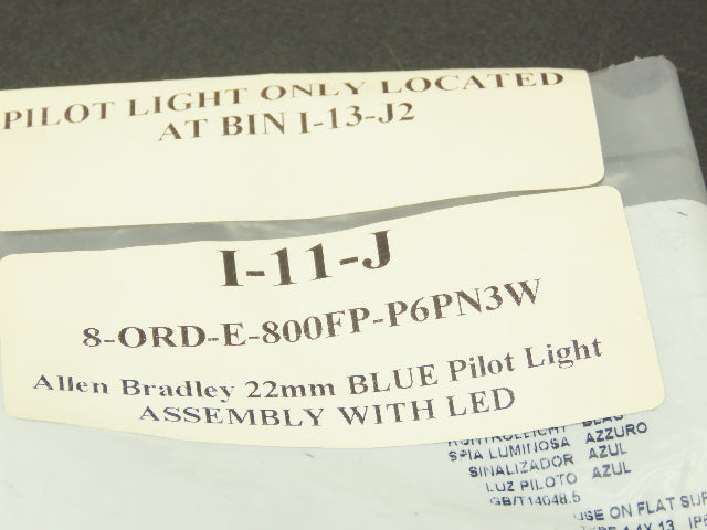 Allen Bradley 800FP-P6PN3W Push Button LED Pilot Light Blue 22.5 mm Lot of 3