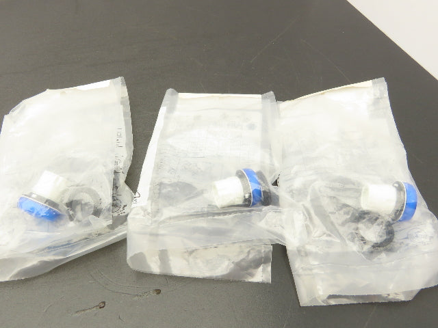 Allen Bradley 800FP-P6PN3W Push Button LED Pilot Light Blue 22.5 mm Lot of 3