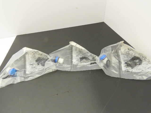 Allen Bradley 800FP-P6PN3W Push Button LED Pilot Light Blue 22.5 mm Lot of 3