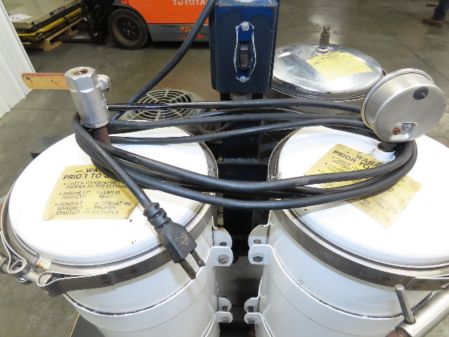 Mainvac Coolant Filter System 3 Filters 120V 1Ph 3/4Hp Pump 8x20" Housing