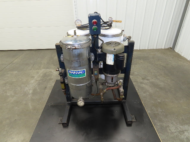 Mainvac Coolant Filter System 3 Filters 120V 1Ph 3/4Hp Pump 8x20" Housing
