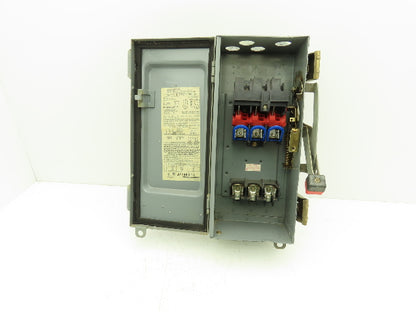 Square D H361AWK Safety Disconnect Switch Fusible 30A 600V 30HP  3 Pole Ser E1