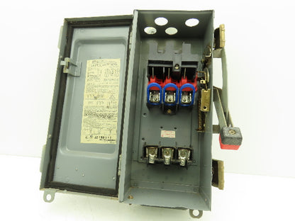 Square D H361AWK Safety Disconnect Switch Fusible 30A 600V 30HP  3 Pole Ser E1