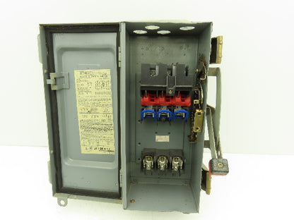 Square D H361AWK Safety Disconnect Switch Fusible 30A 600V 30HP  3 Pole Ser E1