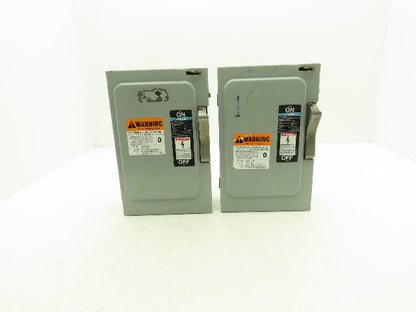 Siemens F351 ITE Enclosed Disconnect Switch Vacu-break 600VAC 30A 3Ph Lot of 2