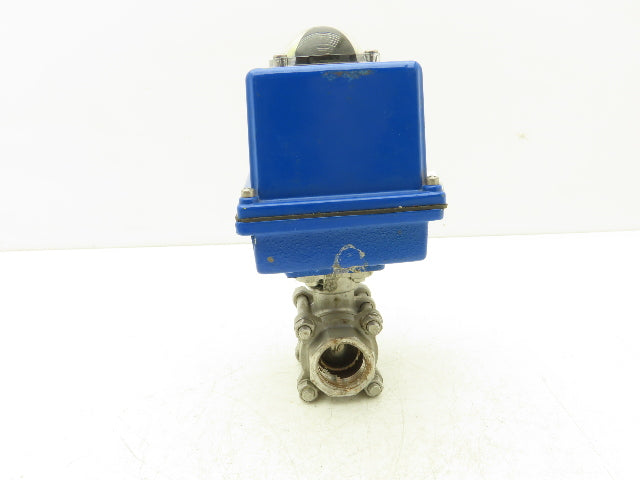 Duravalve EA7004/DM340 Electric Actuator 1"NPT Stainless Ball Valve 115VAC