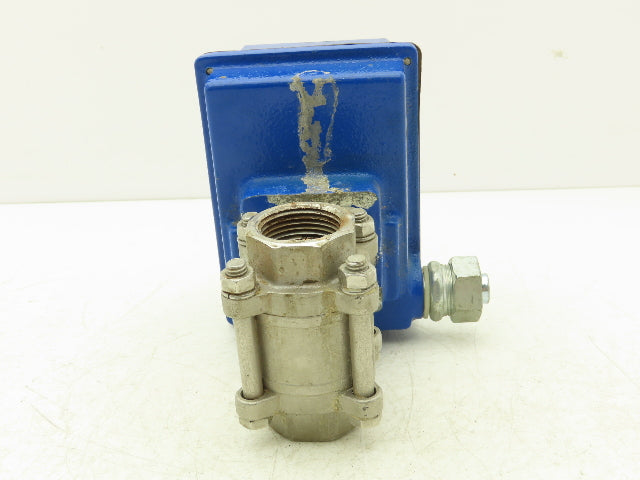 Duravalve EA7004/DM340 Electric Actuator 1"NPT Stainless Ball Valve 115VAC
