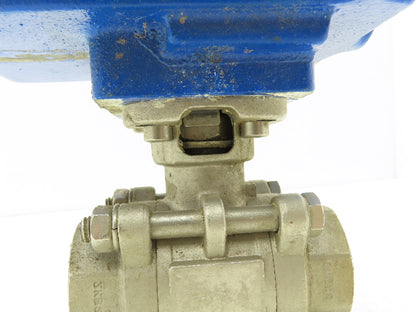 Duravalve EA7004/DM340 Electric Actuator 1"NPT Stainless Ball Valve 115VAC