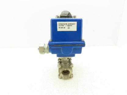Duravalve EA7004/DM340 Electric Actuator 1"NPT Stainless Ball Valve 115VAC