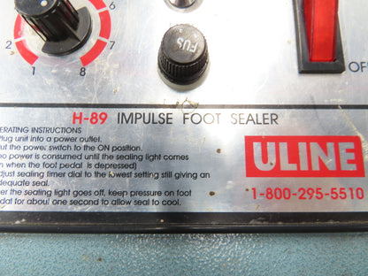 Uline H-89 18" Foot-Operated Impulse Sealer 120V Heat Seal
