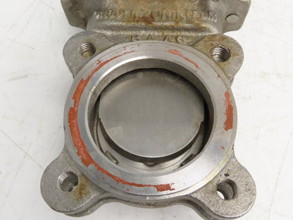 DeZurik 824 3" 304 Stainless Knife Gate Valve V-Port *Air Cylinder Actuated*
