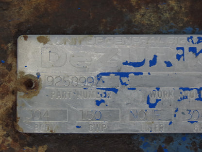 DeZurik 824 3" 304 Stainless Knife Gate Valve V-Port *Air Cylinder Actuated*