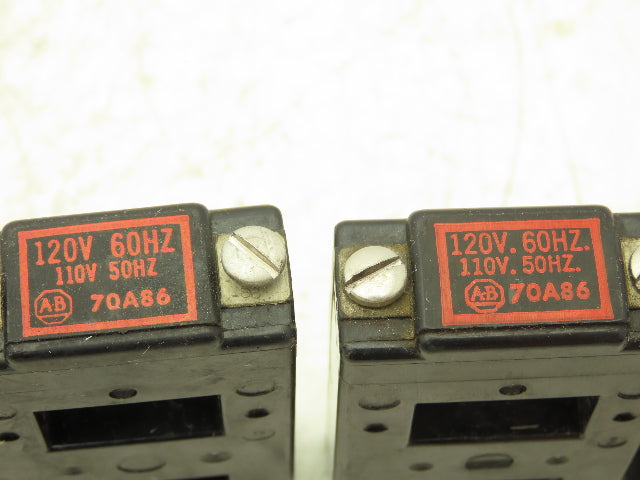 Allen Bradley 70A86  OPERATING COIL 120 VAC 60HZ 110V 50HZ SIZE 0 Lot Of 7
