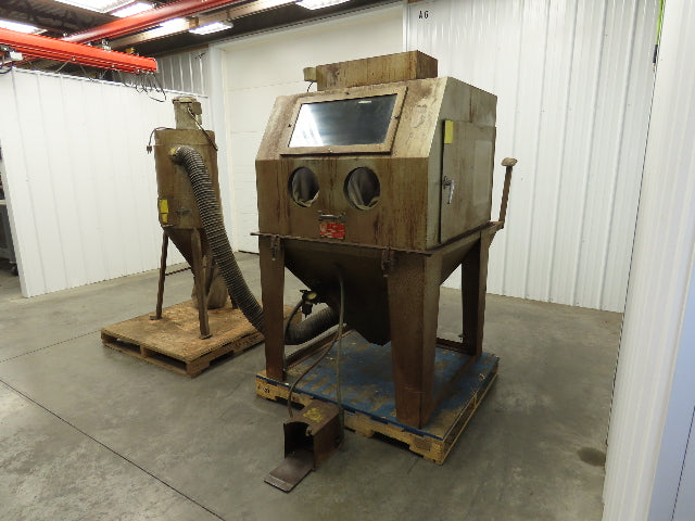 Trinco 40X40 Sand Blaster Cabinet Direct Pressure 40x40x30" Dry Blast 120V Dust