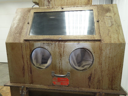 Trinco 40X40 Sand Blaster Cabinet Direct Pressure 40x40x30" Dry Blast 120V Dust