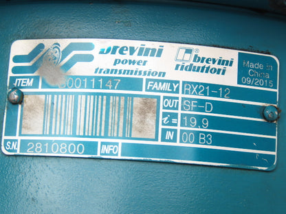 Brevini Riduttori RX21-12 Planetary Gearbox 19.9:1 Ratio Flanged Reducer SF-D