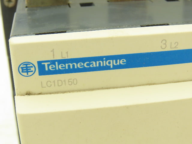 Telemecanique LC1D150 Contactor 250 Amp 3 Lug (1) Terminal Block LA9D Included